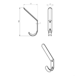 КРЮЧОК-ВЕШАЛКА МЕТАЛЛИСТ №4 Б/П