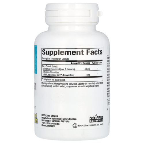 Natural Factors, WomenSense®, экстракт воронца кистевидного, облегчение при менопаузе, 90 вегетарианских капсул