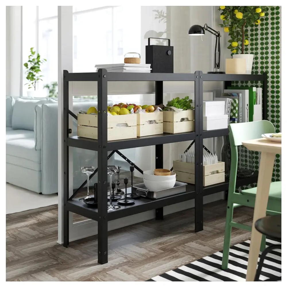 Столб - IKEA BROR, 110x4см, черный, БРУР ИКЕА