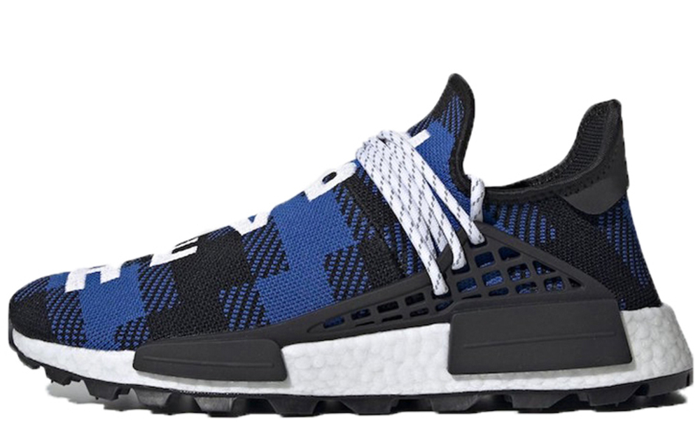 Кроссовки Pharrell Williams X Bbc X Adidas Nmd Hu Blue Plaid
