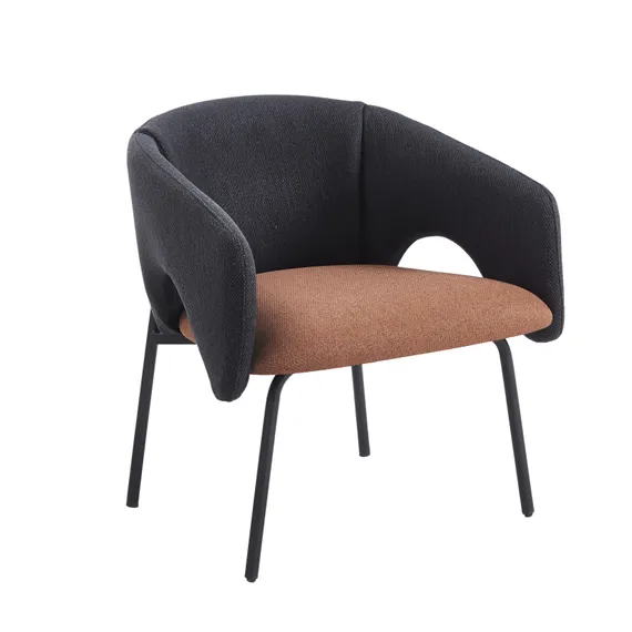 Кресло лаунж Afrida рогожка тёмно-синий терракот