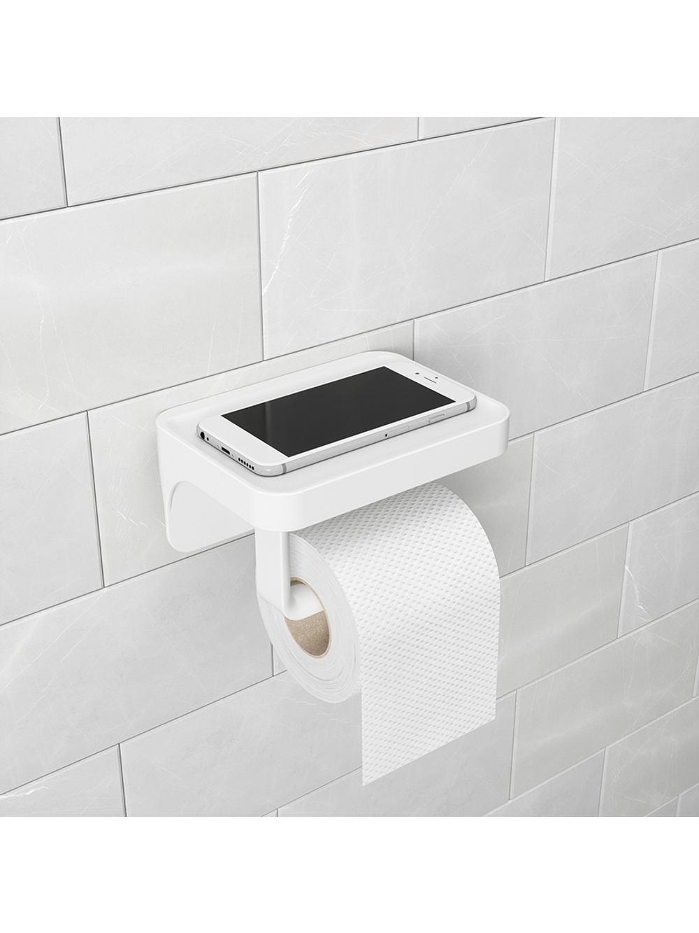 Держатель для туалетной бумаги с полочкой Flex белый Umbra 1014159-660