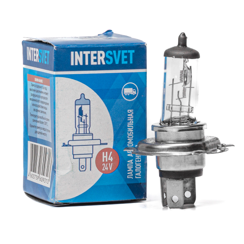 Автолампа галогенная H4, 24 В, 75/70 Вт, P43t