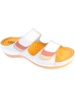 Тапочки-сабо Леон 904 женские на липучках, бежевые, 36