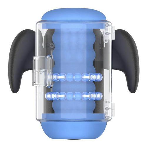 Автоматический мастурбатор с массажем бусинами Amovibe Black Knight Massaging Beads Thrusting Masturbator