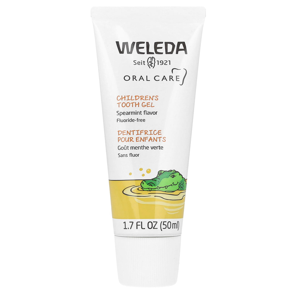 Weleda, детский гель для чистки зубов, с ароматом мяты, 50 мл (1,7 жидк. унции)