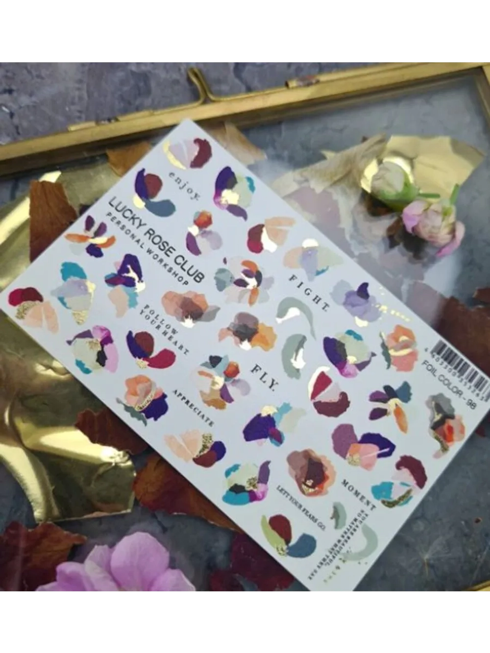Lucky Rose Слайдеры наклейки для ногтей Foil 98