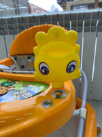 Ходунки "Солнышко С", 7 колес, муз. игрушки, колеса силикон (Alis) (оранжевый)