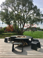 Стол-очаг Омега с 6 табуретами