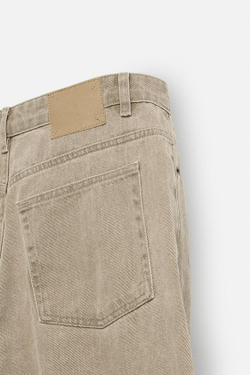 ZARA ДЖИНСЫ SLIM STRAIGHT FIT, СЕРО-КОРИЧНЕВЫЙ