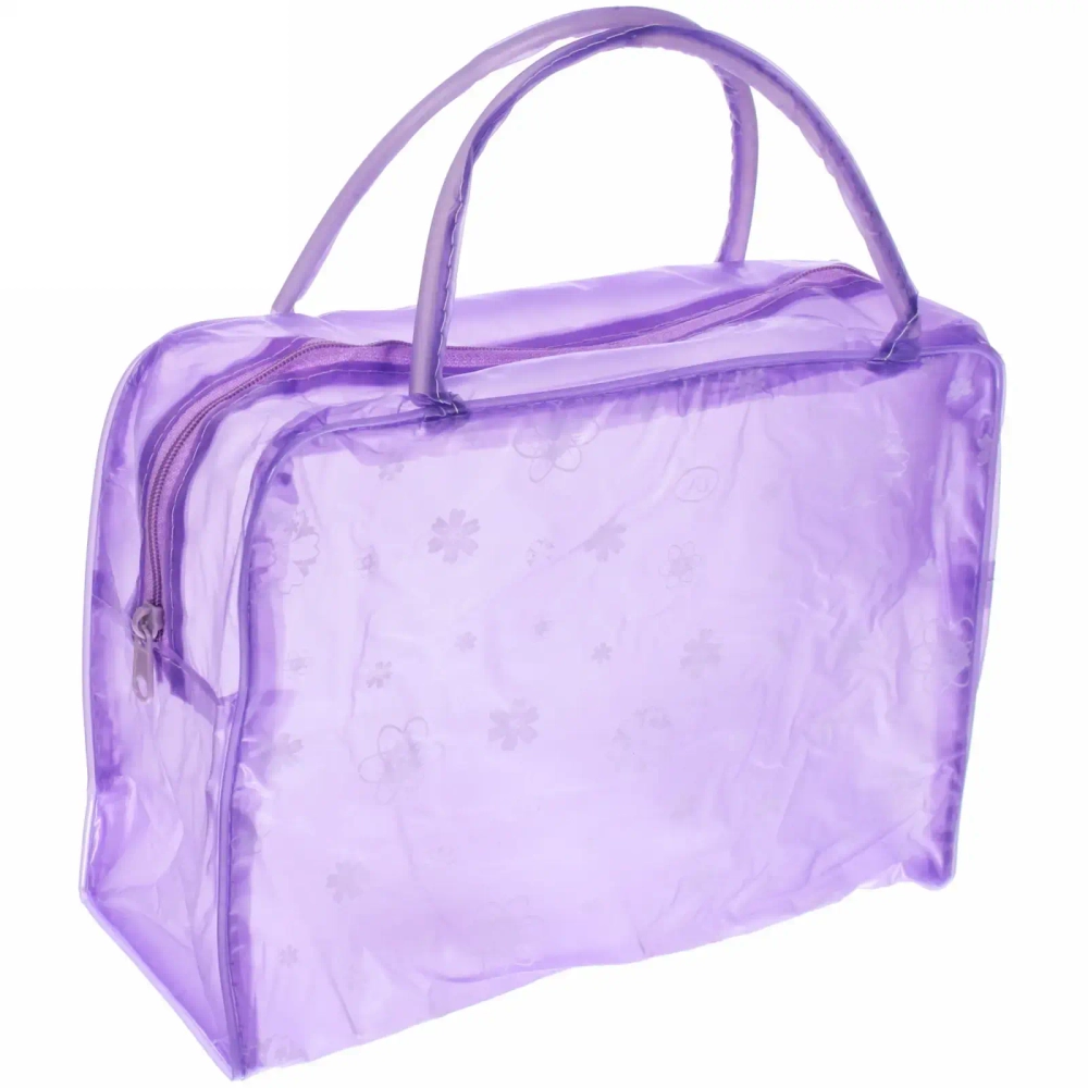 Косметичка «Adventure - Feathers», ромашки, цвет фиолетовый 24*17см