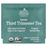Earth Mama, Organics, 100 органических чаев для третьего триместра, мята, без кофеина, 16 чайных пакетиков, 27,2 г (0,96 унции)