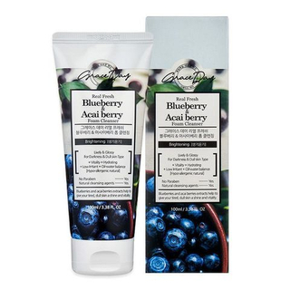 Пенка для умывания с экстрактами черники и ягод асаи GRACE DAY Blueberry&Acai Berry Foam Cleanser 100 мл