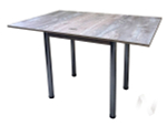 Стол раздвижной Ломберный (опоры хром/ЛДСП бетон пайн; кромка графит)