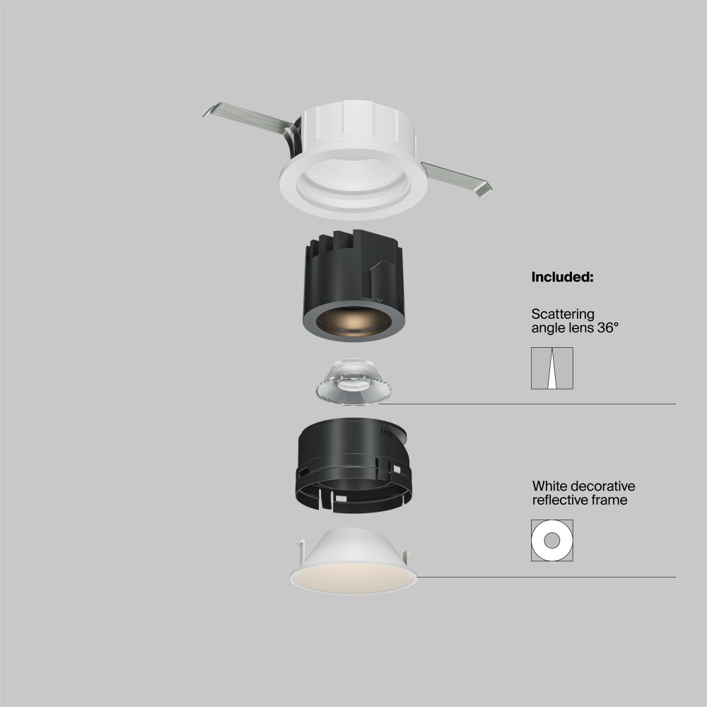 Светильник встраиваемый светодиодный Maytoni Wise DL057-7W3K-W
