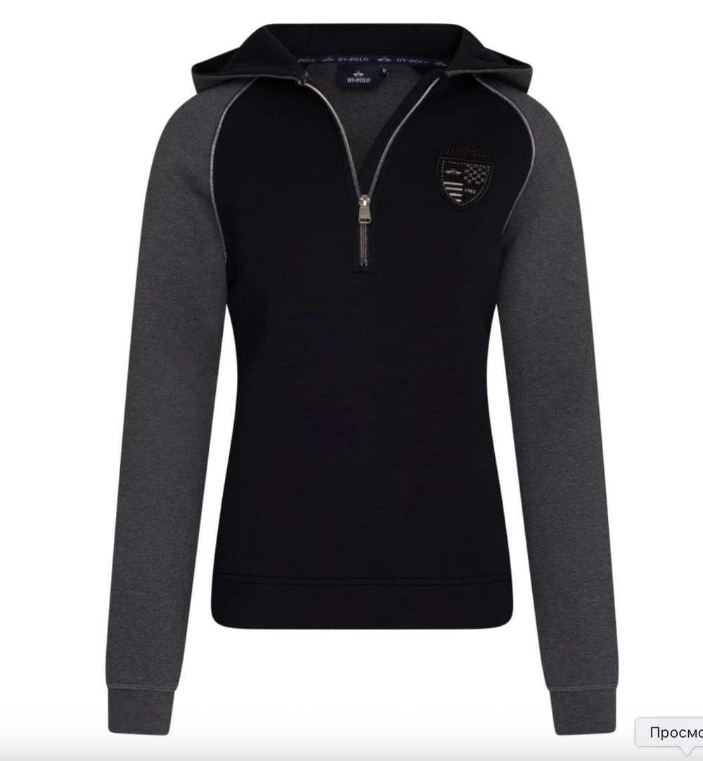 Худи HV Polo Half Zip Mariet - Grey/Black