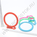 Зеркало настольное в пластиковой оправе «Бусинки» круг, подвесное d-15см