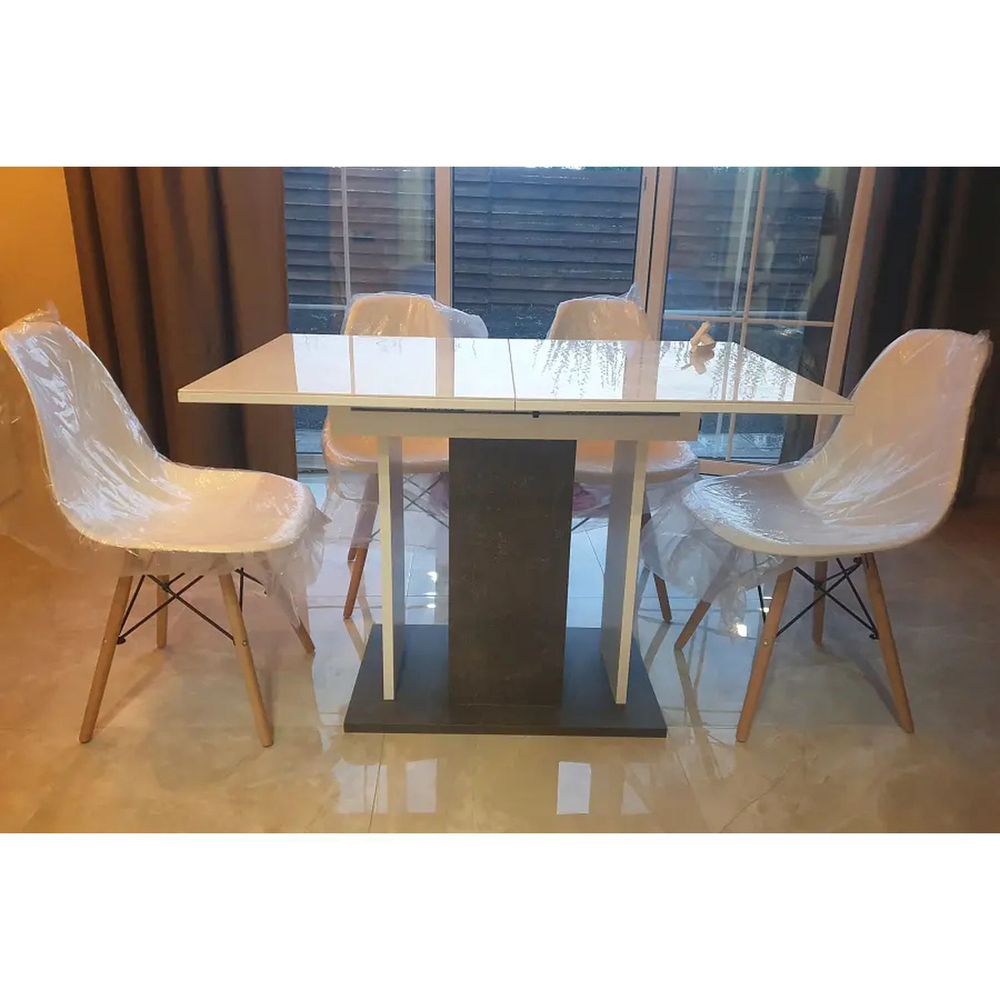 Стол кухонный обеденный раздвижной Сарбия/Серый, Аврора, 120х75х75,5 см АКВИЛОН