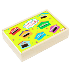 Сортер "Учим цвета и размеры", развивающая игрушка для детей, обучающая игра из дерева