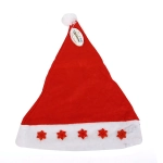 Колпак новогодний световой «Снежинки» 28*39см, Красный