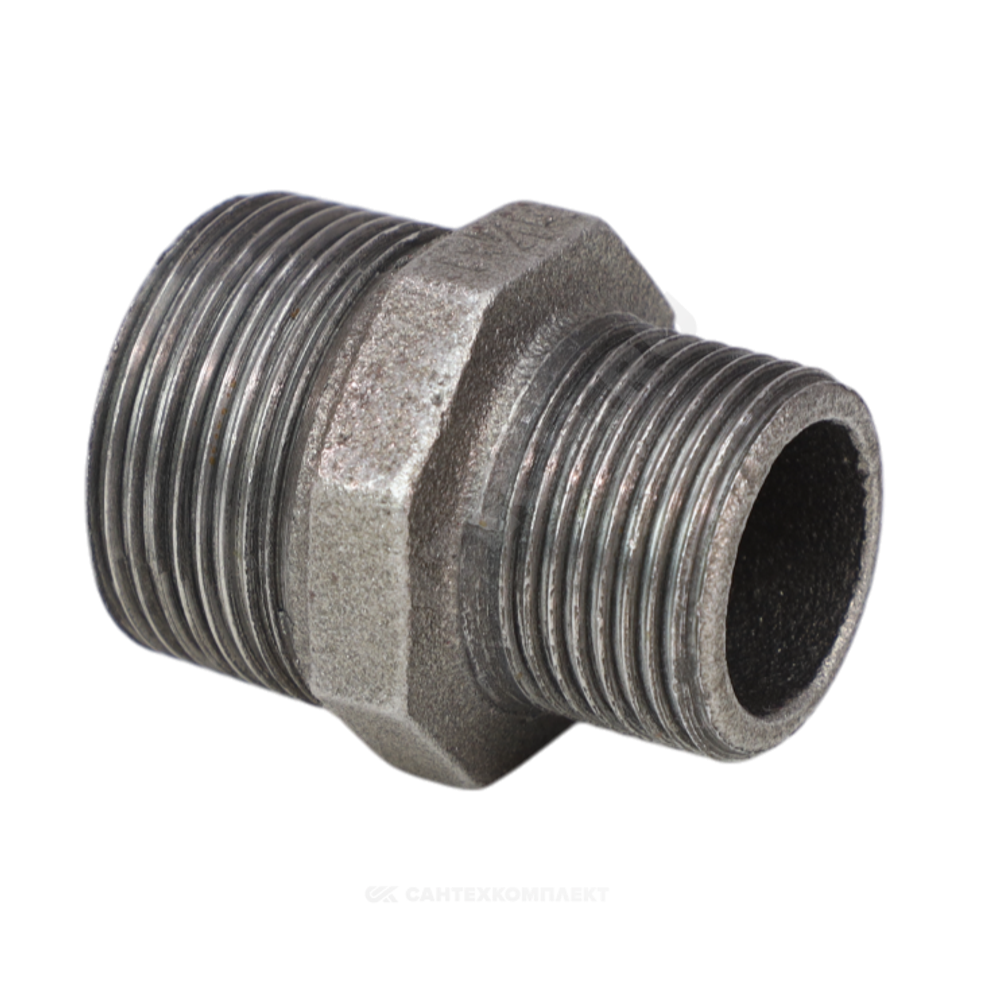 Ниппель переходной чугун Ду 25х20 (1"х3/4") НР Fittex PLUS