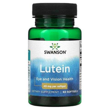 Лютеин, зеаксантин Swanson, лютеин, 40 мг, 60 мягких таблеток