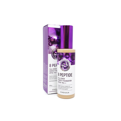 Enough 8 Peptide Full Cover Perfect Foundation #13, 100ml - Тональный крем с пептидами