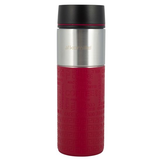 Термокружка 420 мл. из нержавеющей стали Kamille KM-2098 с TPR вставкой