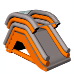 Надувная герметичная водная горка «АкваДрайв PRO» ПВХ: 0,9 мм 4*2*3,2 м