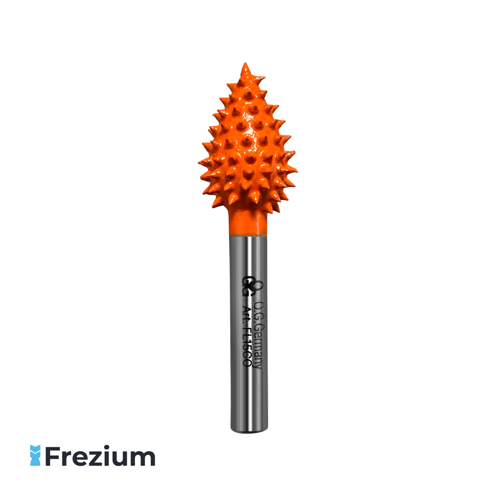 Борфреза твердосплавная по дереву пламя "O.G.Germany" 15.5x6x22.25x57.2 Грубая Зернистость; FL15CO