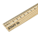 Линейка деревянная 25 см STAFF канадская сосна (72 штуки в упаковке)