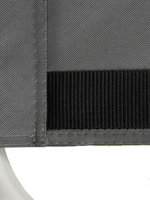 Кресло раскладное Nisus с откидывающим столиком.140кг, карман (алюм. д25) зеленый ромб/серый (N-DC-95200T-K-GG)