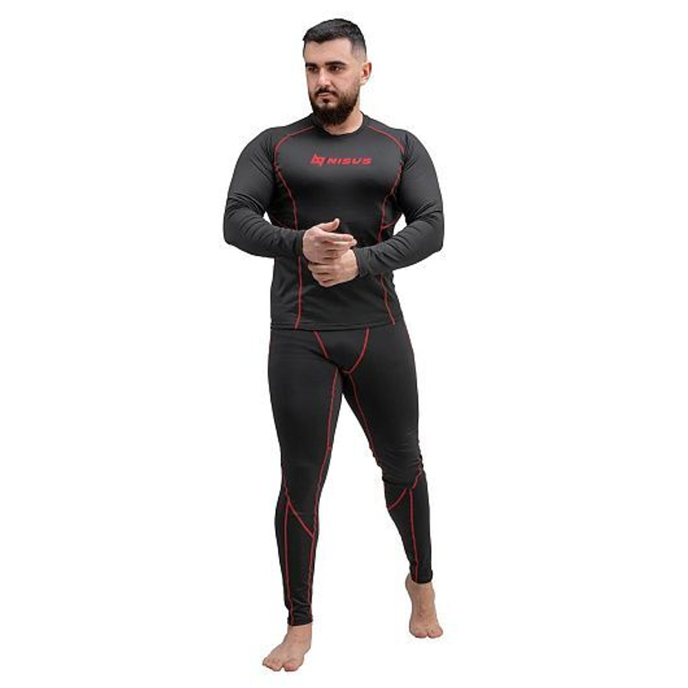 Комплект термобелья мужской Nisus Energy цвет черный, размер M (46-48) (N-6304-M)