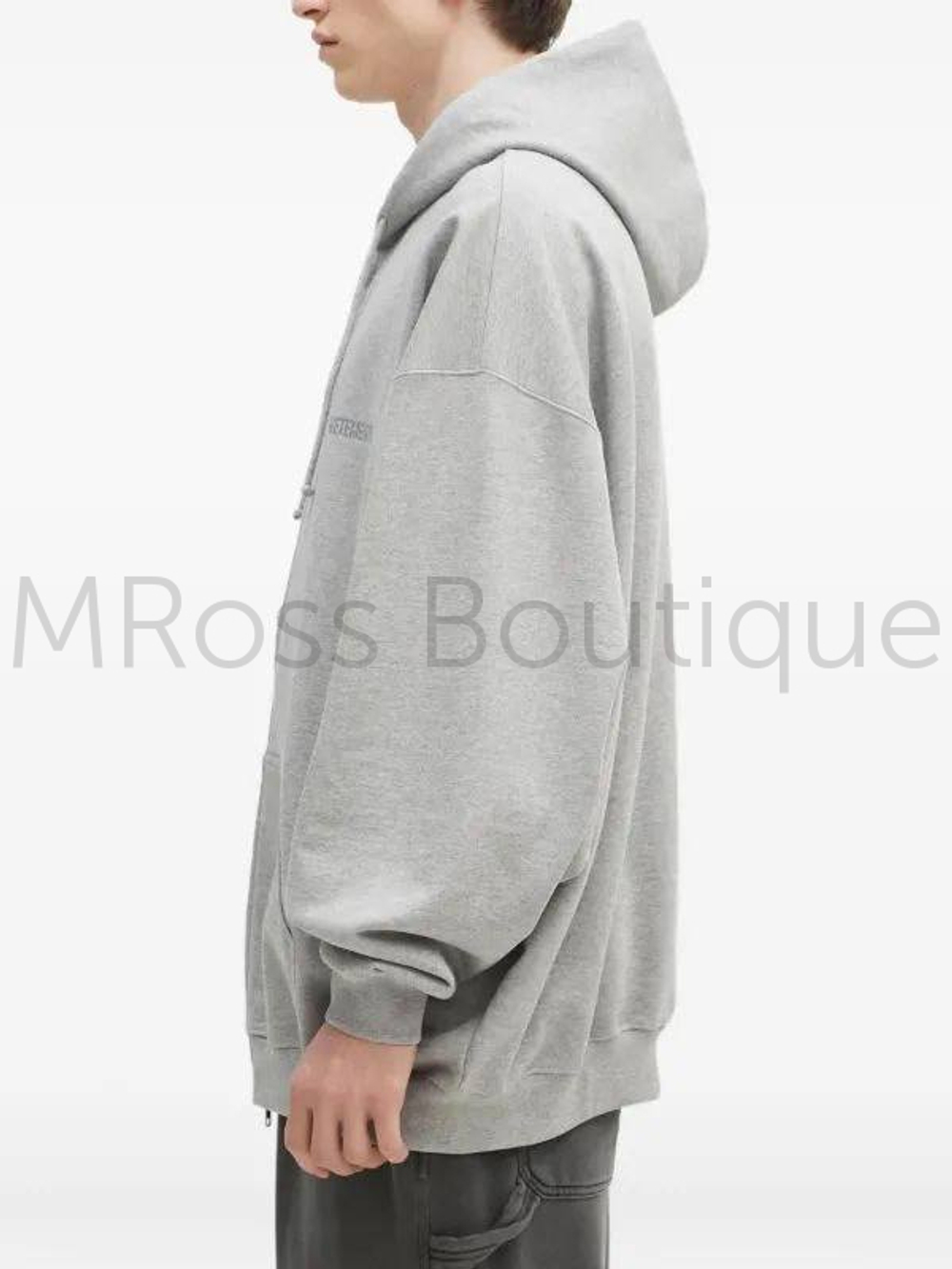 Женская толстовка Vetements серого цвета на молнии