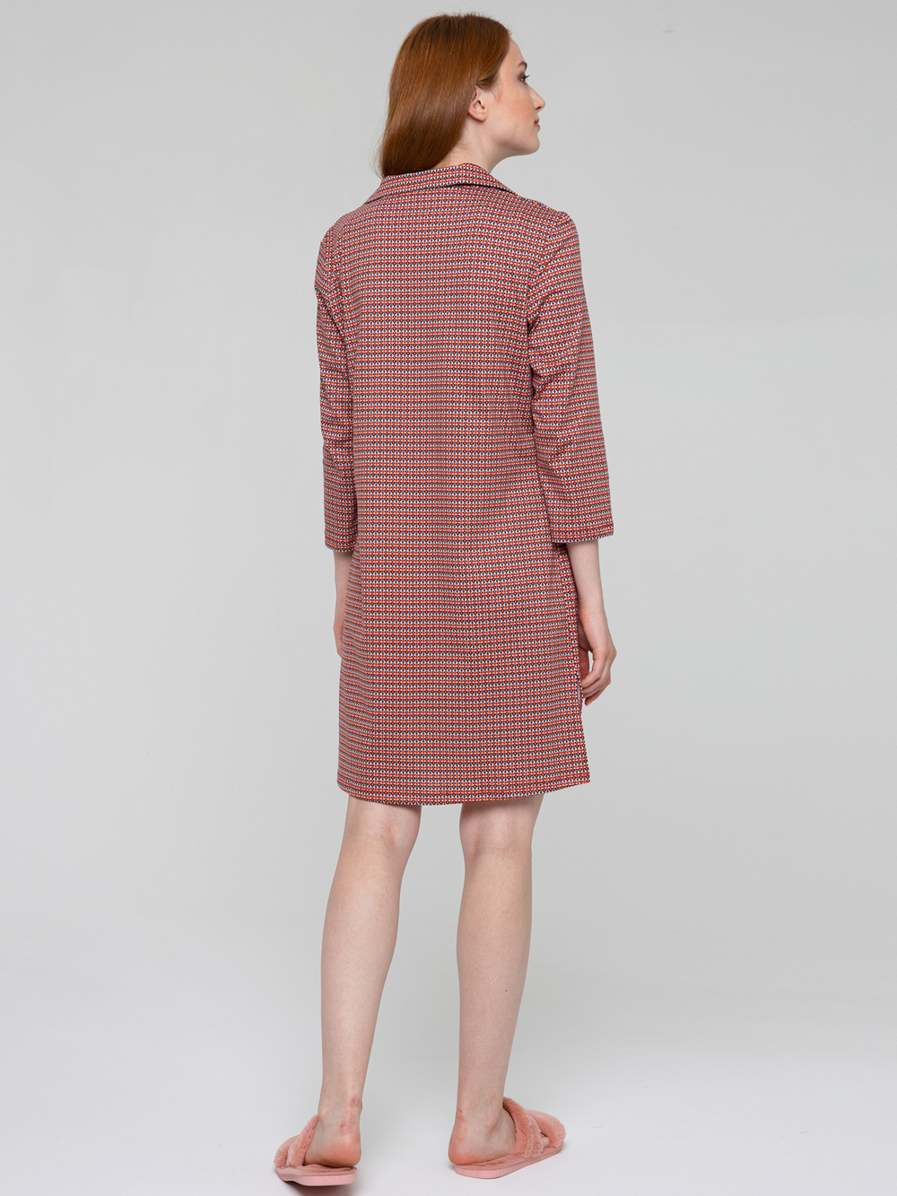 Туника Д-023/оранжевый-геометрия