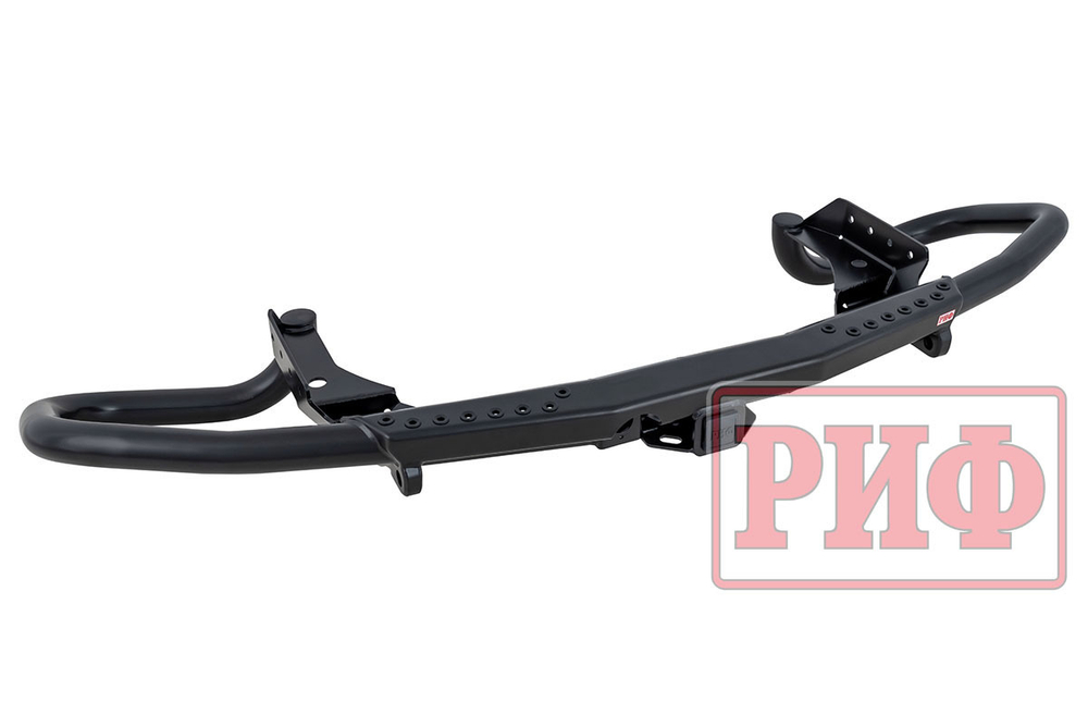 Бампер задний силовой/защита штатного бампера Nissan Patrol Y62 c квадратом под фаркоп РИФ