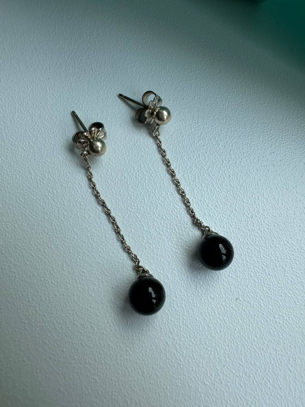Серьги Tiffany&Co Silver Ziegfeld Drop Earrings Pierced Ear