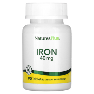 Natures Plus Iron 40 mg 90 tab , Железо