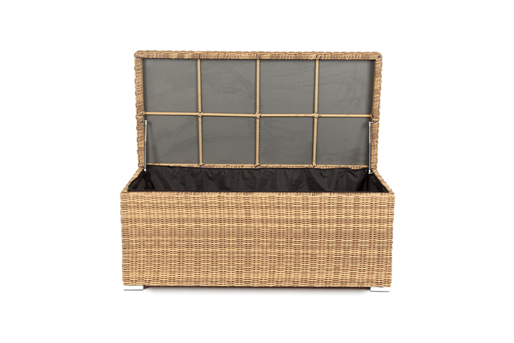 "Порту" сундук водонепроницаемый из искусственного ротанга, цвет соломенный