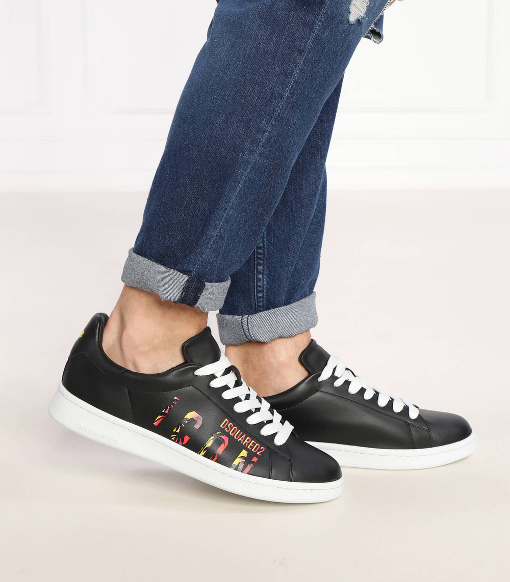 Кожаные кроссовки Dsquared2 - черный(SNM0175 01506232)