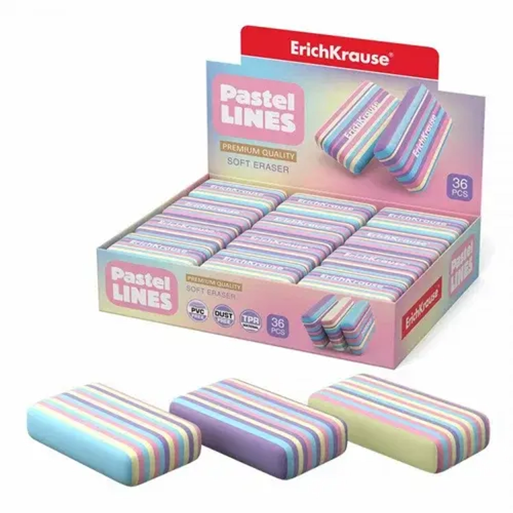 Ластик мягкий ErichKrause Pastel 56039