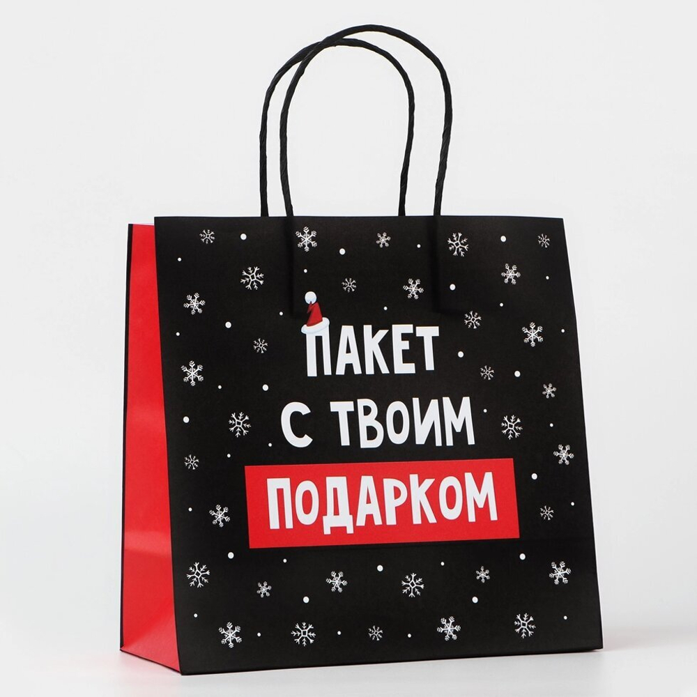 Пакет подарочный новогодний «Твой подарок», 22 х 22 х 11 см