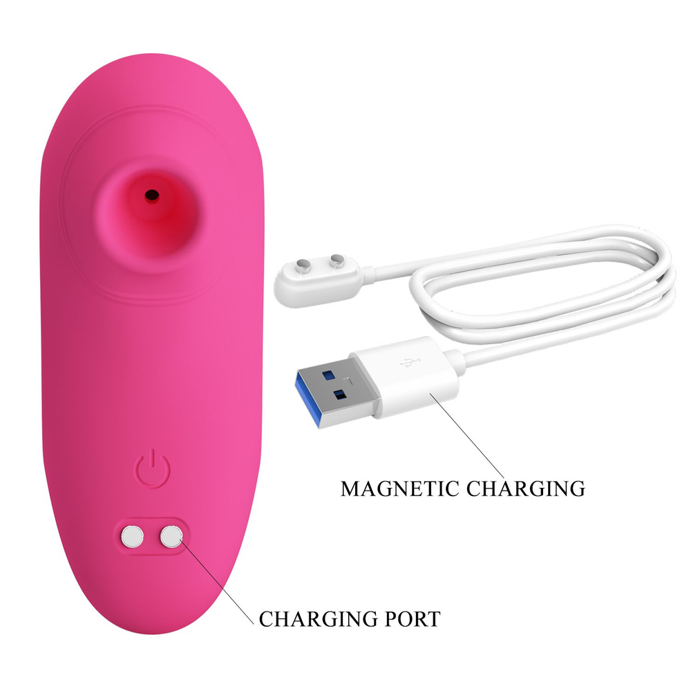 Розовый вакуумный клиторальный массажер Arila (Цвет: розовый)