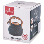 Чайник 3л со свистком, индукция, цвет мрамор айвори