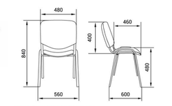 Стул для посетителей ИЗО хром каркас сетка