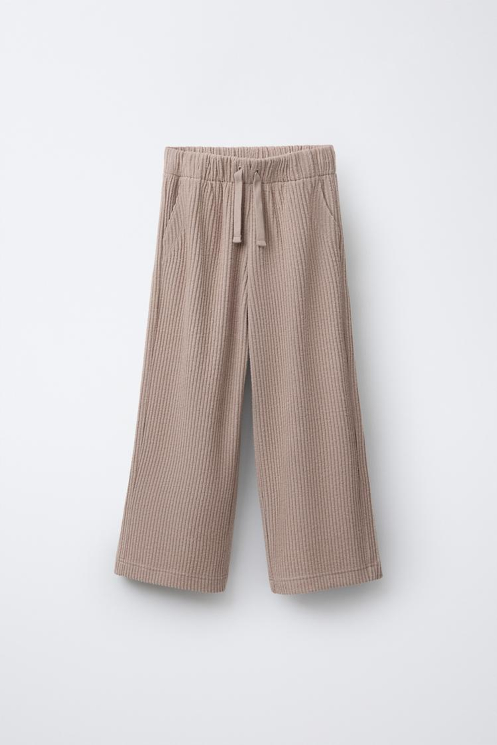 ZARA БРЮКИ В РУБЧИК ИЗ МЯГКОЙ ТКАНИ, РЫЖЕВАТО-КОРИЧНЕВЫЙ