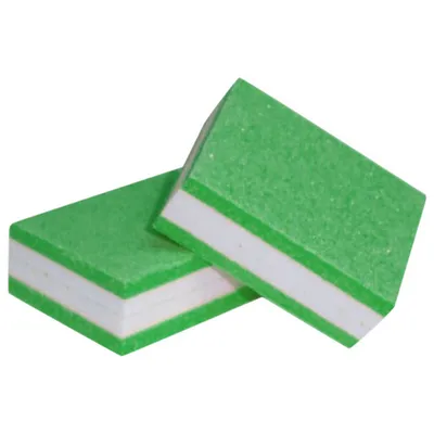 Баф-ластик мини СЕНДВИЧ (3,5см_2,5см) зелёный, упаковка 50 штук