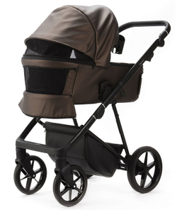 Детская коляска Adamex Vasco Deluxe 2 в 1 V-SM16 (БЕЖ МЕТАЛИК КОЖА)