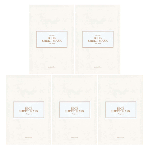 I'm From, рисовая тканевая маска, 5 шт., по 20 мл (0,67 жидк. унции)