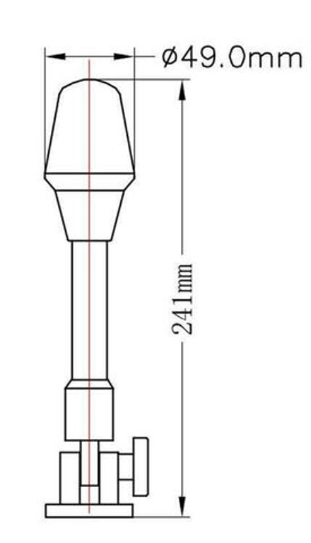 Огонь топовый на стойке 241 мм, светодиодный